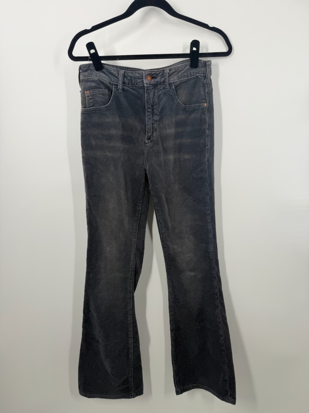 Anthropologie Pilcro The Icon Flare Corduroy Pants Black/Gray